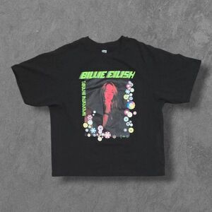 Billie Eilish x Takashi Murakami Shirt  Medium Black Uniqlo Short Sleeve Tee